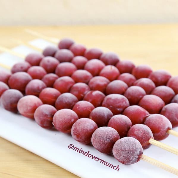 Meal prep snacks frozen grapes