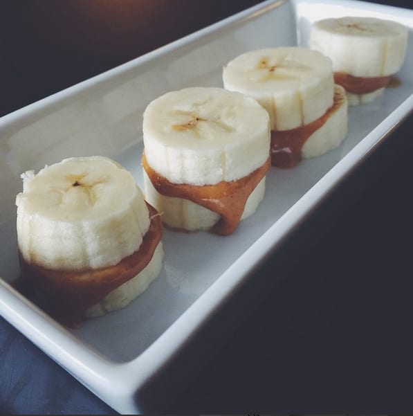 Meal prep snacks peanut butter banana sandwiches.