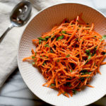 This easy, healthy Moroccan Carrot Salad recipe featuring a zesty spice blend and a light lemon dressing that make it a hearty meal or a savory side dish.