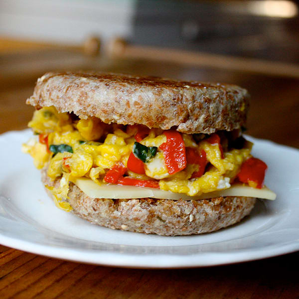 15 Healthy Breakfasts - Mozzarella and Egg Breakfast Sandwich