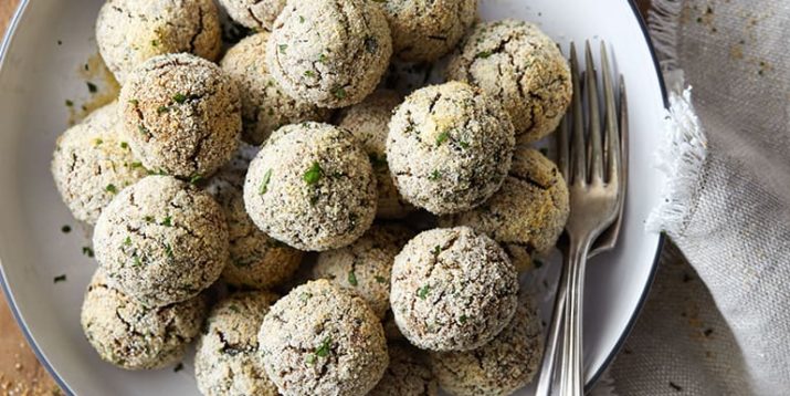 Mushroom and White Bean Meatballs