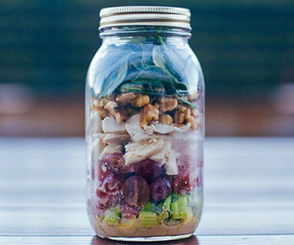 Mustard Chicken and Spinach Salad in a Mason Jar Recipe | BeachbodyBlog.com 