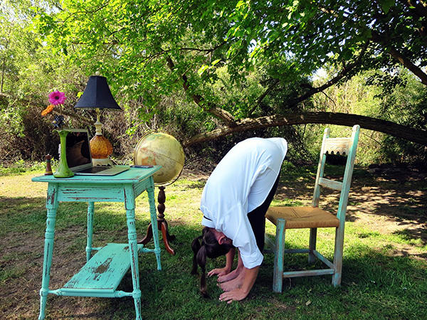 Office Yoga Stretches Pose Forward Bend Pose