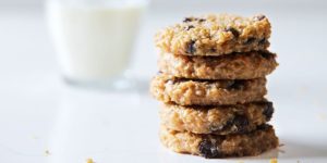 These surprisingly healthy Peanut Butter Chocolate Chip Cookies are made with all natural peanut butter and decadent dark chocolate morsels.