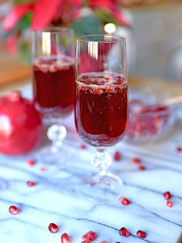 Pomegranate and Prosecco Spritzer