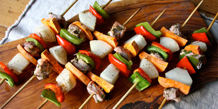 Pork and Sweet Potato Kabobs