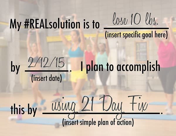 REALsolution contract using 21 Day Fix.