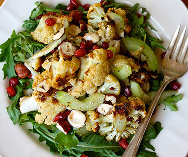 Roasted Cauliflower Salad with Pomegranate and Hazelnuts | BeachbodyBlog.com