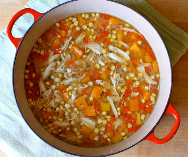 Roasted Chicken and Butternut Squash Soup