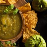 This fresh, vibrant tomatillo salsa verde is great on everything from tacos, burgers, and fish to baked potatoes with fresh jalapeño and bright tomatillos.