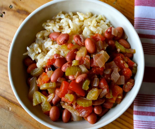 Savory Slow Cooker Beans with Rice