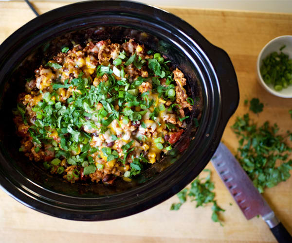 Easy Slow Cooker Recipes: Slow Cooker Cheesy Chicken Enchiladas