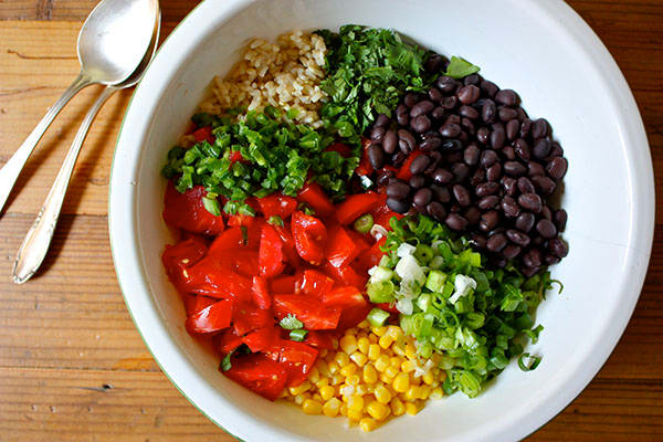 Southwest Black Bean and Ruby Wild Blend™ Shaker Salad - Healthy