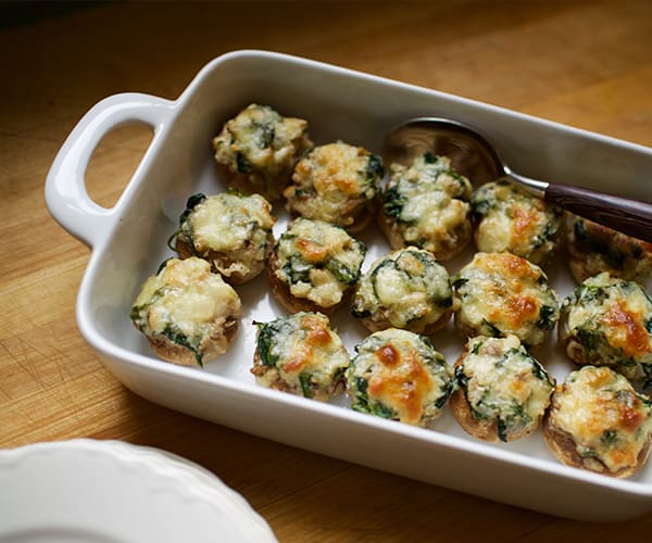 Spinach and Cheese Stuffed Mushrooms