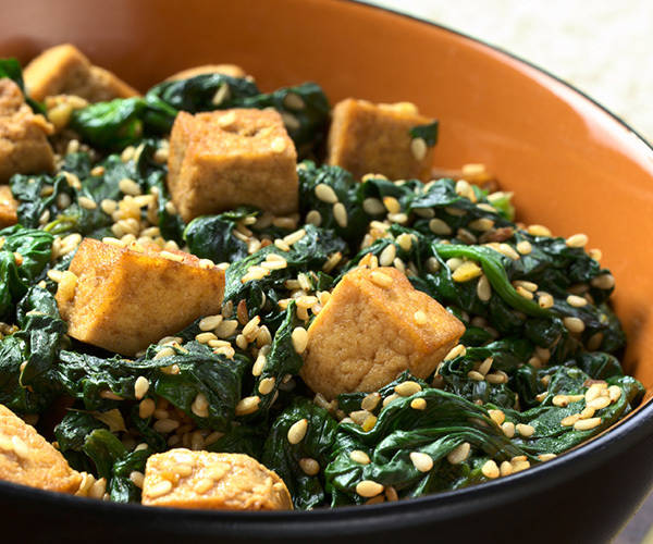 Spinach and Tofu Stir-Fry