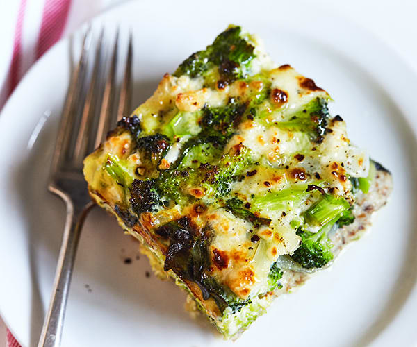 Spinach and Broccoli Strata