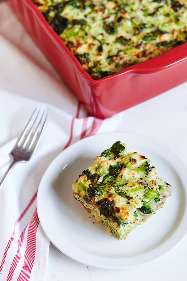 Make Ahead Brunch Recipe: Spinach and Broccoli Strata