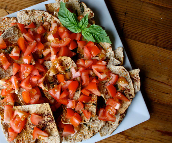 Tomato-Thyme Pita Crisps