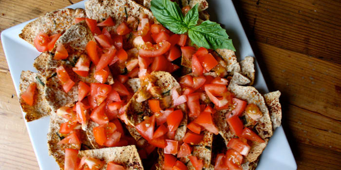 Tomato-Thyme Pita Crisps