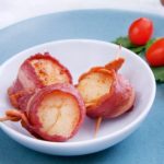 Crispy on the outside and tender on the inside, these Turkey Bacon Wrapped Scallops feature tender scallops and nitrite-free turkey bacon.