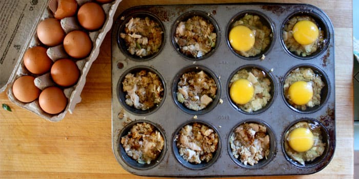 Turkey and Stuffing Breakfast Cups