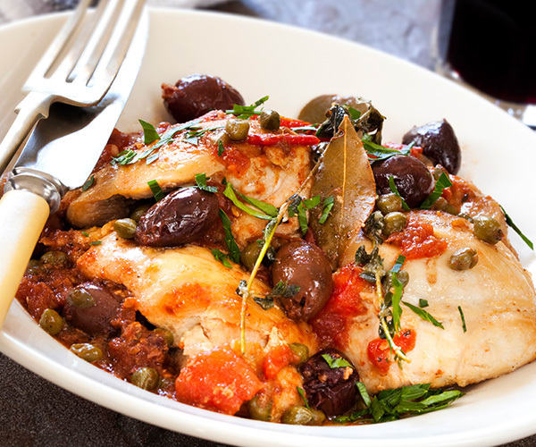 Tuscan Chicken with Olives and Capers
