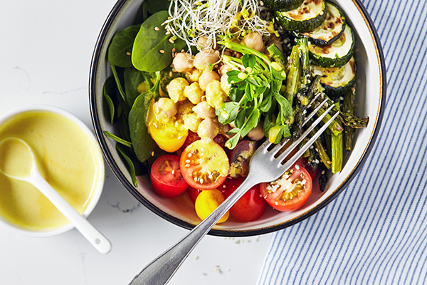 Vegan Buddha Bowl with Spring Vegetables