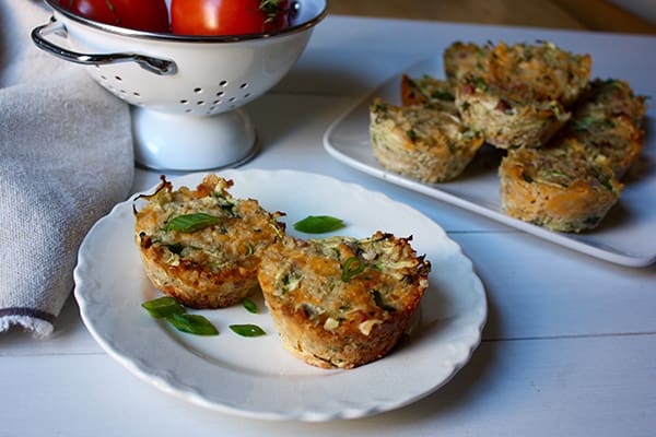 Zucchini, Ham, and Cheese Quinoa Cups