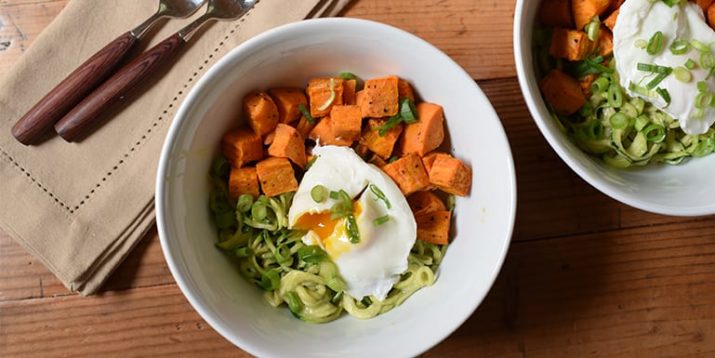 Zucchini Noodle Breakfast Bowl