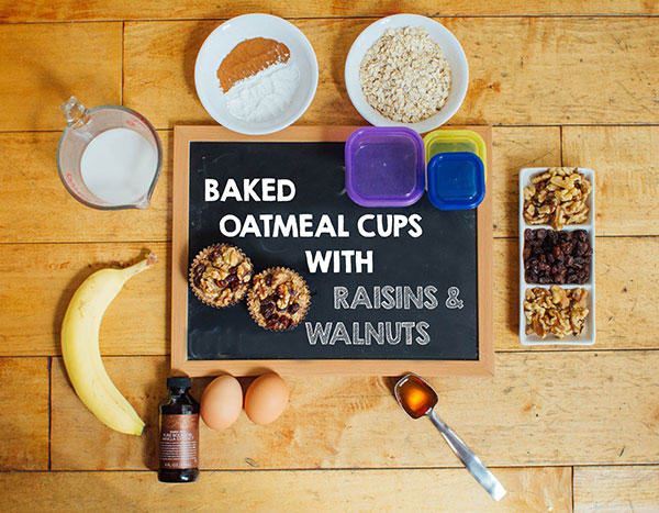 Baked Oatmeal Cups With Raisins and Walnuts | BeachbodyBlog.com
