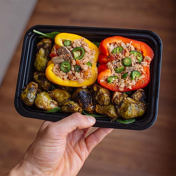 Ground turkey-stuffed bell peppers meal prep | BeachbodyBlog.com