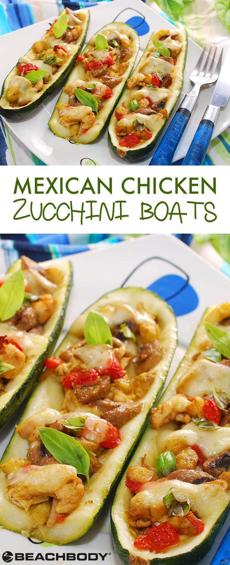 Mexican Chicken Zucchini Boats | BeachbodyBlog.com