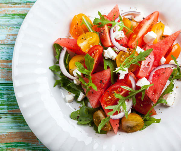 Watermelon Recipes: watermelon tomato salad
