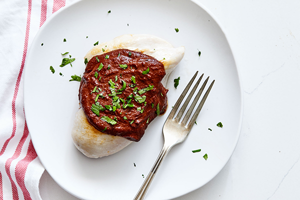 Chicken Topped with Mole Sauce