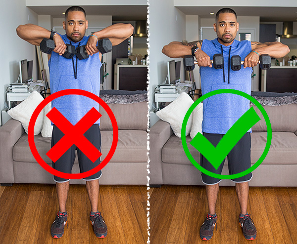 dumbbell upright row do's and don'ts
