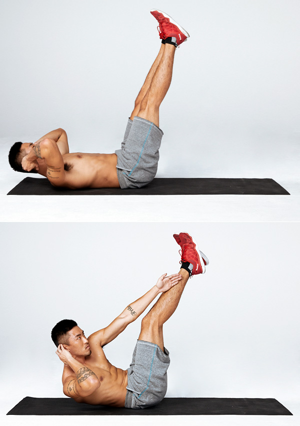 7 of the Best Oblique Exercises for a Strong Core cross crunch