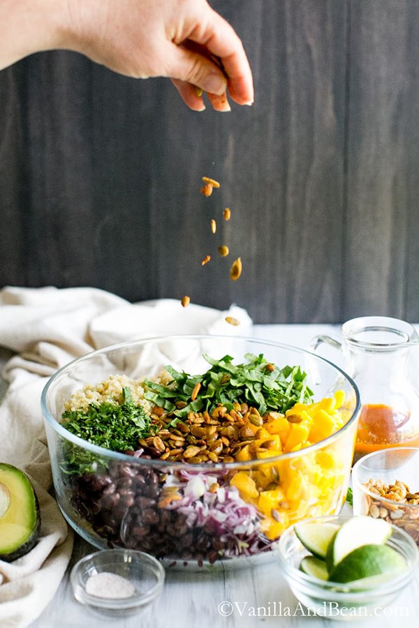 Quinoa, Mango, and Black Bean Salad - Hawaiian Recipes