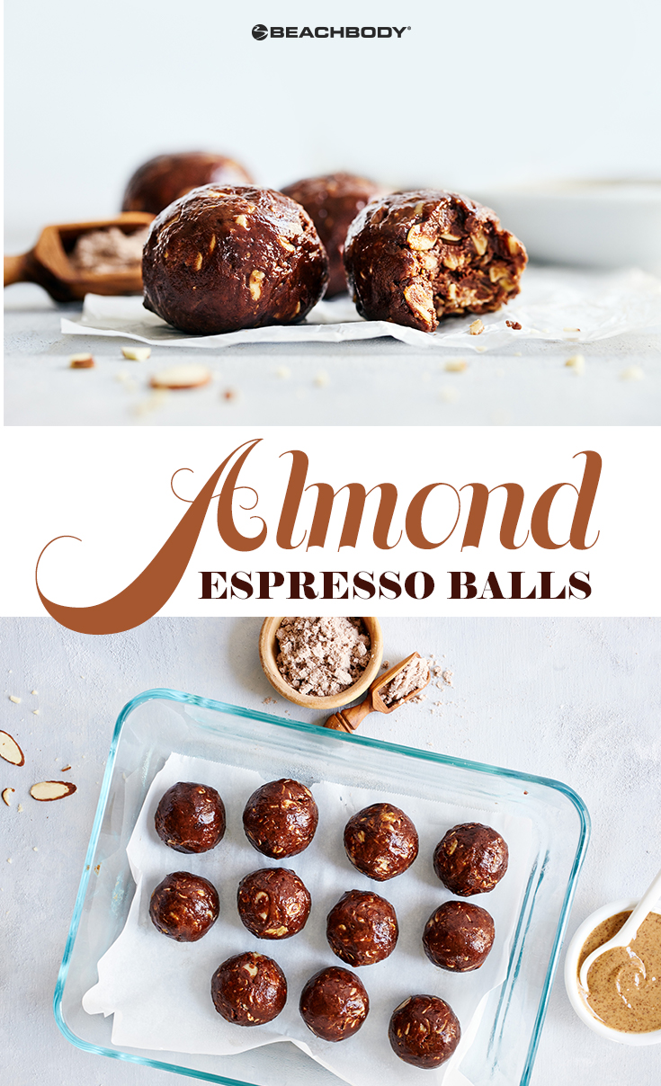 No-bake Almond Espresso Balls are an easy treat and healthy snack recipe.