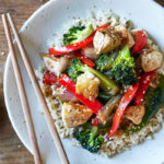 This easy to prepare weeknight dinner features tender chicken breast and loads of fresh veggies. Try this healthy teriyaki chicken stir fry recipe.