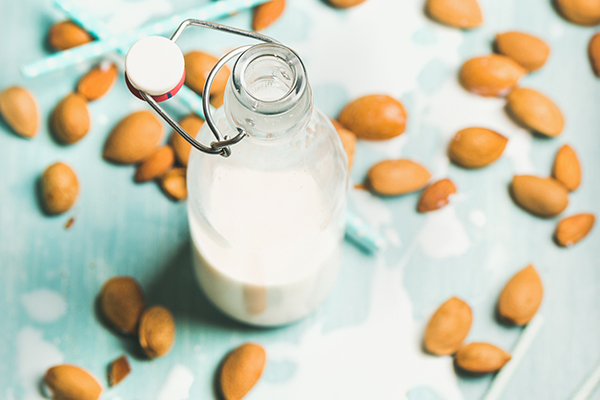 Dairy free diet, almond milk, vegan shakeology, milk alternative, non-dairy milk