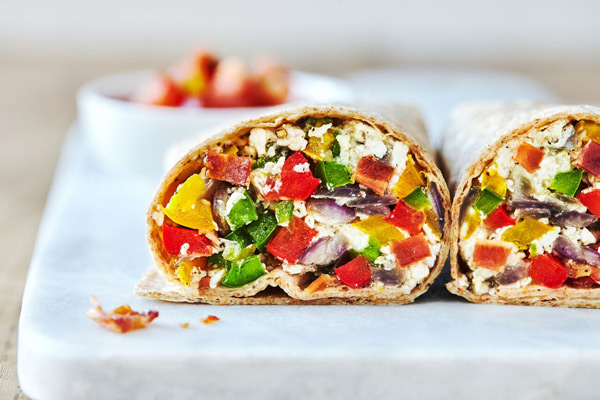 Double Time Family Recipes, healthy breakfast burrito recipe with egg whites and vegetables