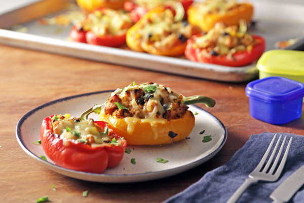 chicken stuffed bell peppers