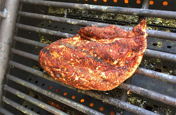 chicken on grill