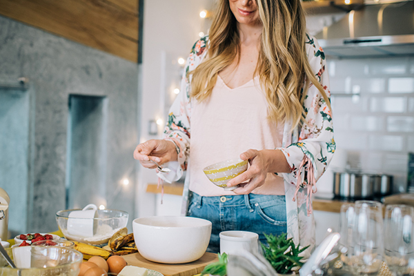 Woman preparing lunch