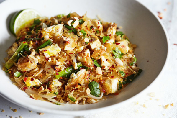 Double Time Family Recipes, pad thai with spaghetti squash recipe