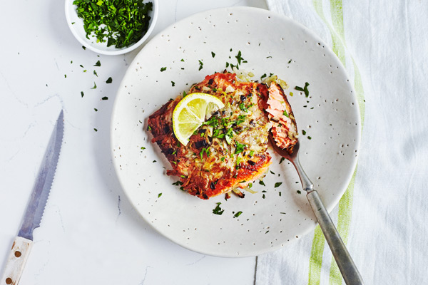 With tender leeks and hearty russet potatoes these crisp, flakey Potato Crusted Salmon Fillets make an ideal weeknight fish dinner.