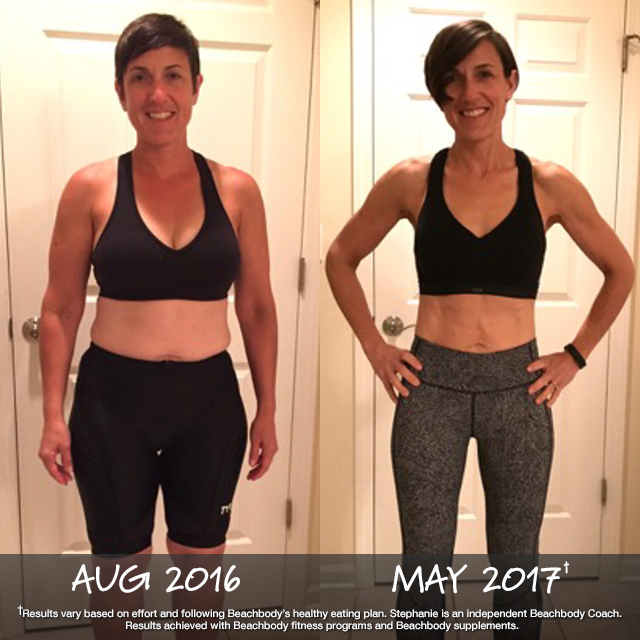 The winning combination of BOD + Portion Fit nutrition + Shakeology strikes again! For Stephanie, it helped her lose the weight and keep it off!Now, at age 45, this working mom in the best shape of her life.