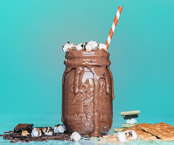 Vegan S'mores Shakeology smoothie made with Vegan Vanilla Shakeology