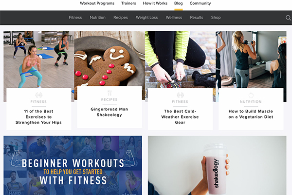 Beachbody Blog homepage