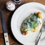 This classic Chicken Florentine is an homage to healthy eating with steamed spinach, juicy chicken breast, and savory part-skim mozzarella on top.